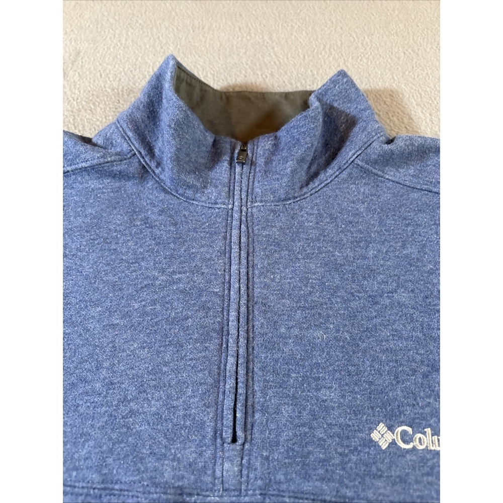 Columbia Blue 1/4 Zip Jacket/Sweatshirt Size Large - Picture 4 of 7